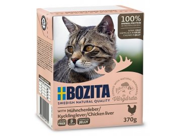 0025485 bozita cat kousky v zele s kurecimi jatry kapsicka 370 g