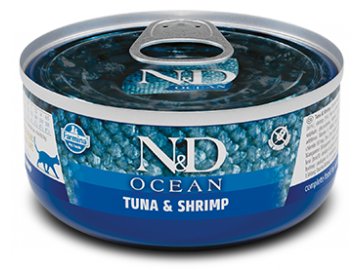 ocean feline 70g tuna shrimp