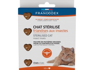 Francodex Insect Sterilised - pamlsky pro kastrované kočky 18 g