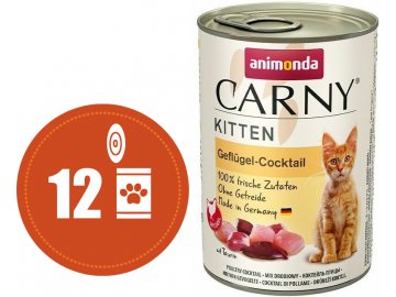 Carny Kitten drůbeží koktejl 400g multipack