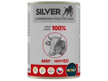 0031819 ironpet silver dog hovezi 100 masa konzerva 400 g