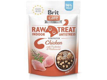 Brit Raw Indoor Chicken - mrazem sušené pamlsky pro kočky 40 g