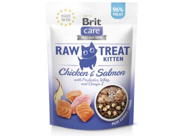 Brit Raw KITTEN Chicken Salmon - mrazem sušené pamlsky pro koťata 40 g