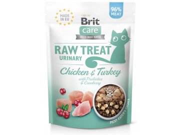 Brit Raw Urinary Chicken Turkey - mrazem sušené pamlsky pro kočky 40 g