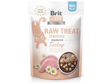 Brit Raw Sensitive Turkey - mrazem sušené pamlsky pro kočky 40 g