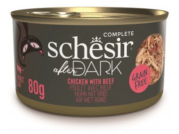 Schesir After Dark kuře s hovězím - konzerva pro kočky 80 g