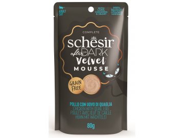 Schesir After Dark Velvet kuře a křepelčí vejce - kapsička pro kočky 80 g