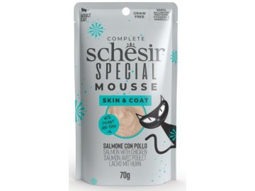 Schesir Special Skin Coat losos a kuře - kapsička pro kočky 70 g