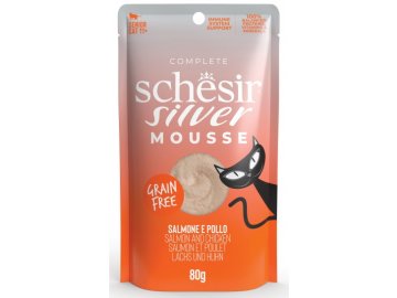 Schesir Special Silver Senior losos a kuře - kapsička pro kočky 80 g