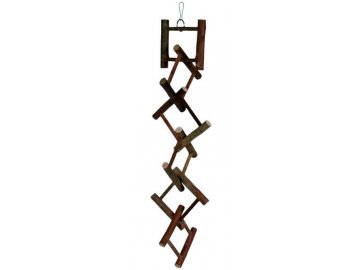 Dřevěný závěsný rozřezaný žebřík 58 cm - hračka pro ptáky