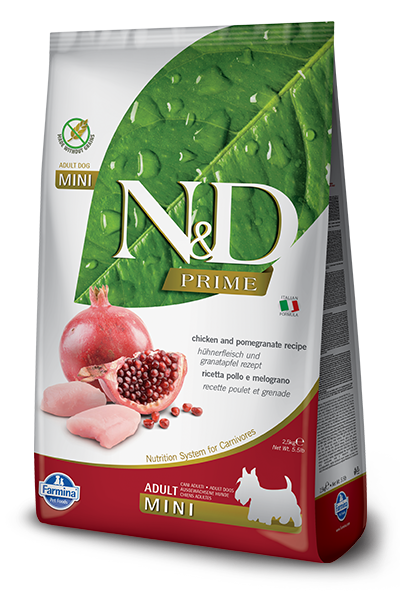 N&D Prime Dog Adult Mini Chicken Pomegranate Velikost balení: 800 g