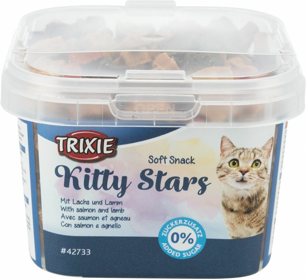 Kitty Stars s lososem a jehněčím 140 g - pamlsky pro kočky