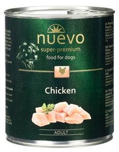 Nuevo Dog Adult konzerva 800 g - různé druhy Příchuť: čisté kuřecí