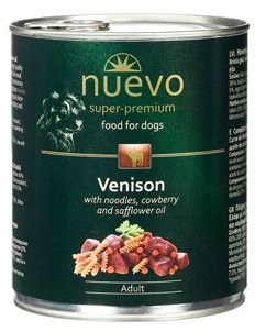 Nuevo Dog Adult konzerva 800 g - různé druhy Příchuť: zvěřina s brusinkami