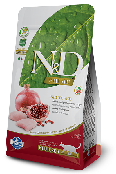 N&D Prime Cat Neutered Chicken Pomegranate 1,5 kg