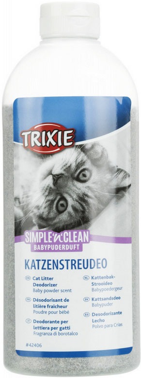 Fresh'n'Easy deodorant do WC pro kočky Baby Powder 750 g