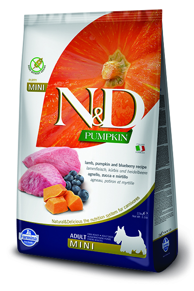 N&D GF Pumpkin Adult Mini Lamb Blueberry 800 g