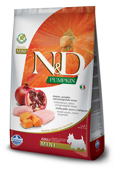 N&D GF Pumpkin Adult Mini Chicken Pomegranate 7 kg