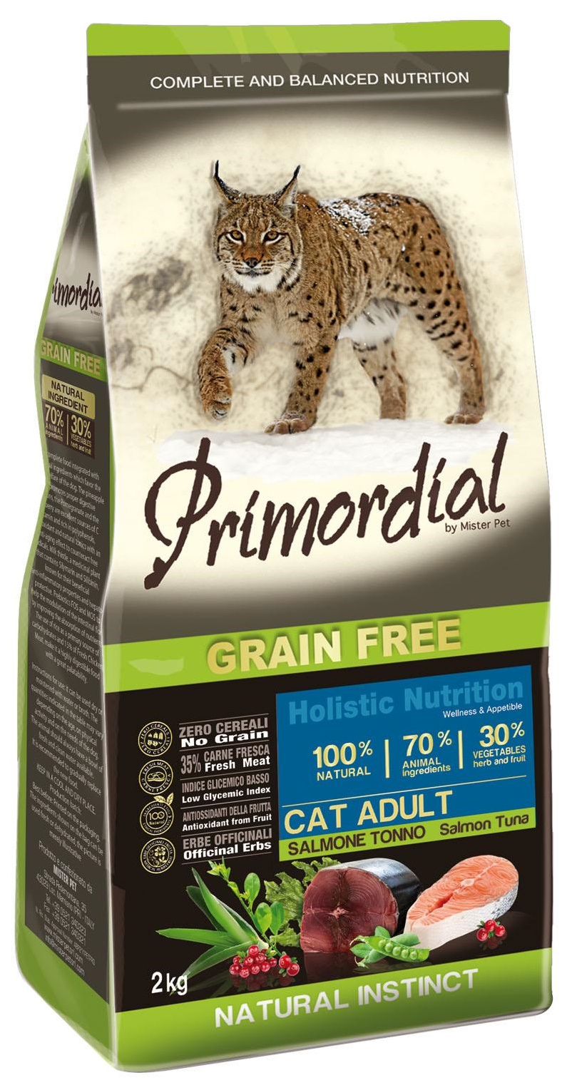 Primordial Grain Free Cat Adult Salmon and Tuna 2 kg