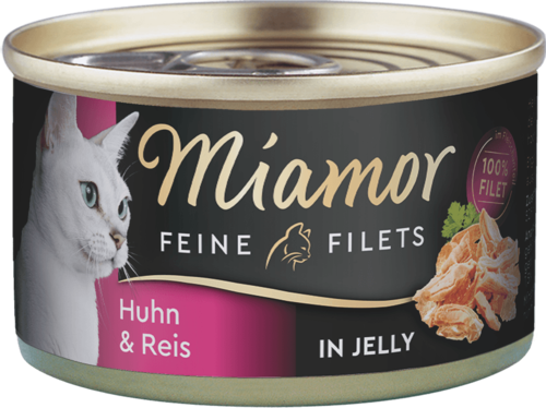 Miamor Feine Filets s kuřetem a rýží v želé - konzerva pro kočky 100 g