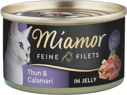 Miamor Feine Filets s tuňákem a kalamáry v želé - konzerva pro kočky 100 g