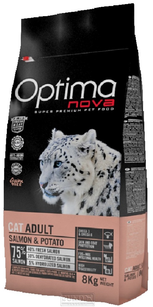 Optima Nova Cat Adult Salmon Grain Free 8 kg