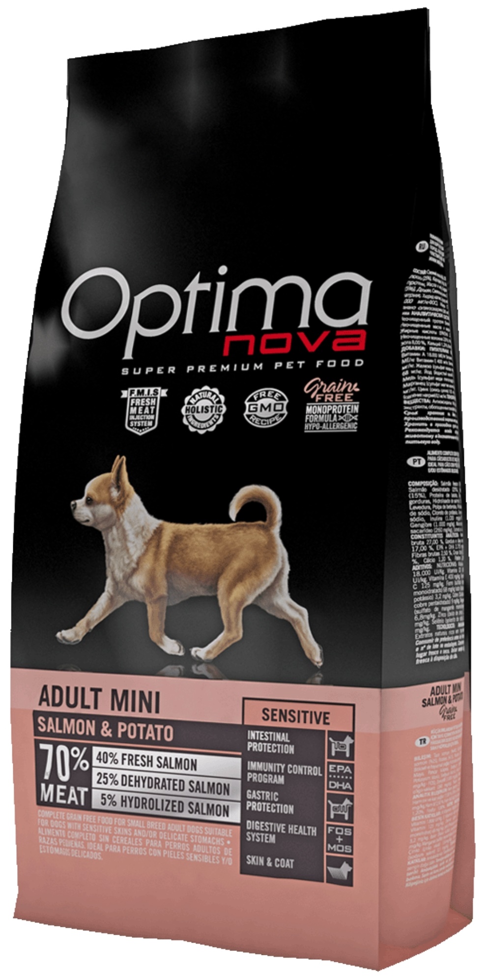 Optima Nova Dog Adult Mini Sensitive GF Salmon 2 kg