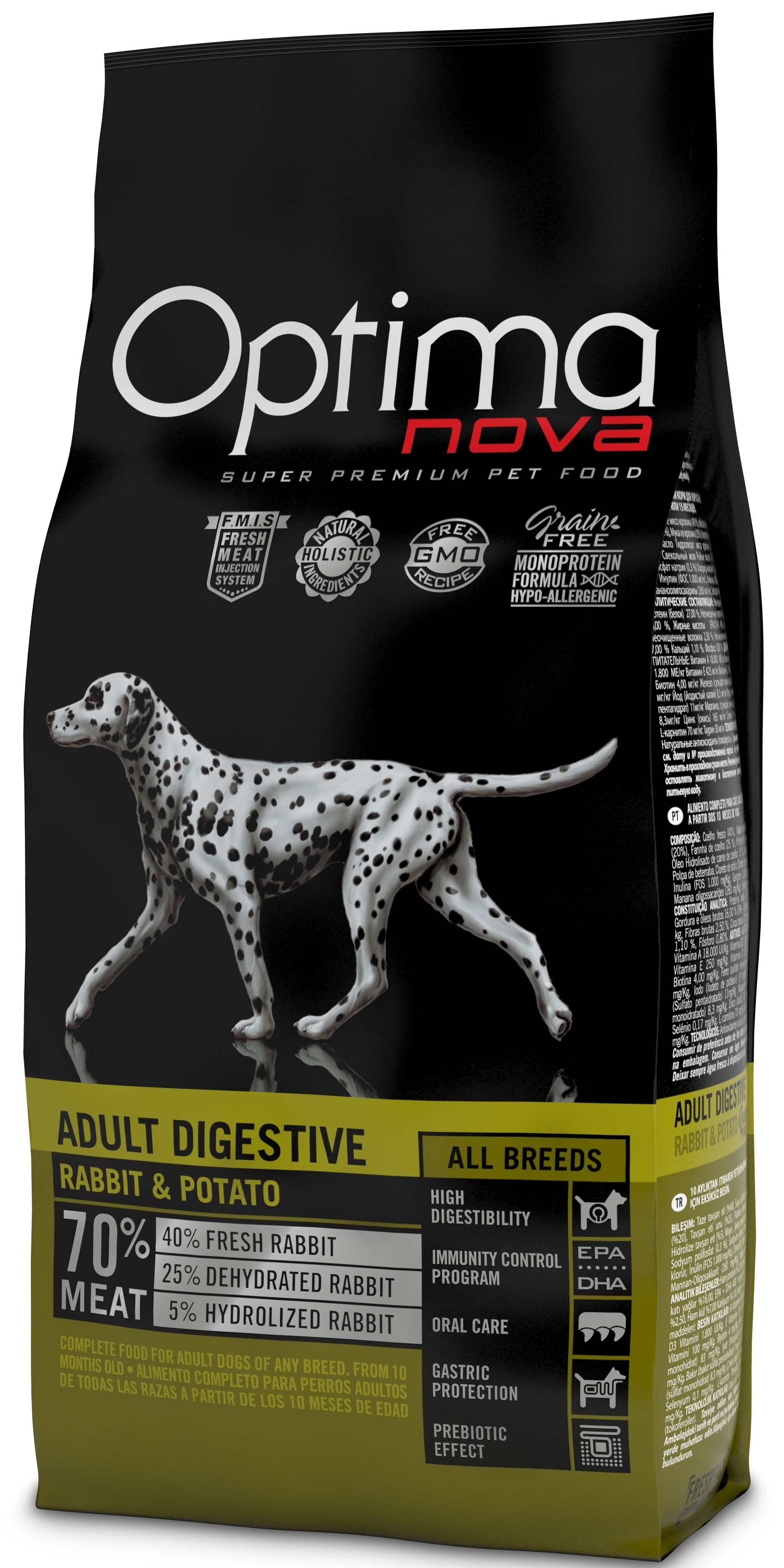 Optima Nova Dog Adult Digestive GF Rabbit 2 kg