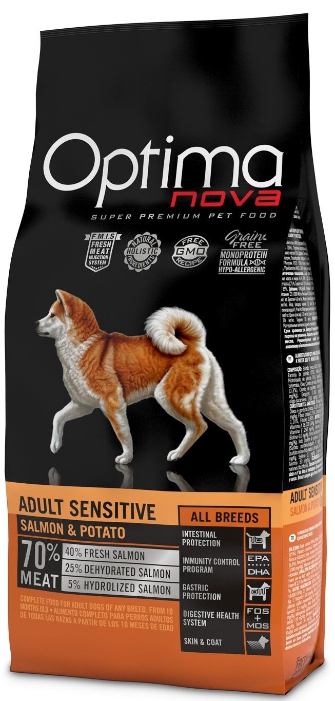 Optima Nova Dog Adult Sensitive GF Salmon 2 kg