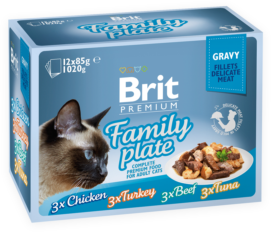 Brit Premium MULTIPACK Family Plate - kapsička 12x85 g