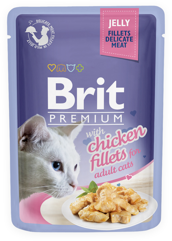 Brit Premium kuřecí filetky v želé - kapsička 85 g