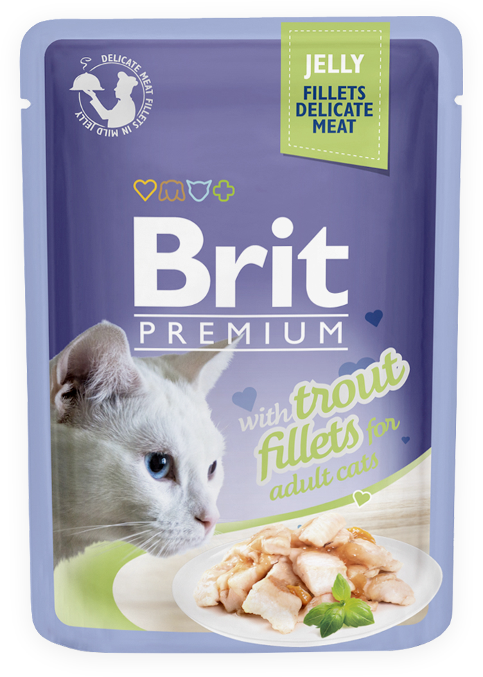 Brit Premium filetky se pstruhem v želé - kapsička 85 g