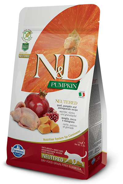 N&D Grain Free Cat PUMPKIN Neutered Quail Pomegranate 1,5 kg