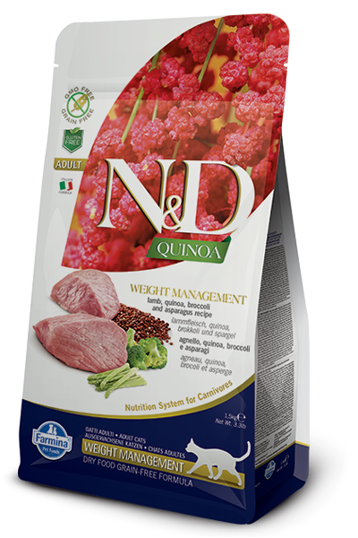 N&D Grain Free Cat QUINOA Weight Management Lamb 300 g