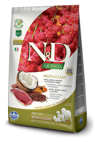 N&D GF Quinoa Skin&Coat kachna kokos 2,5 kg