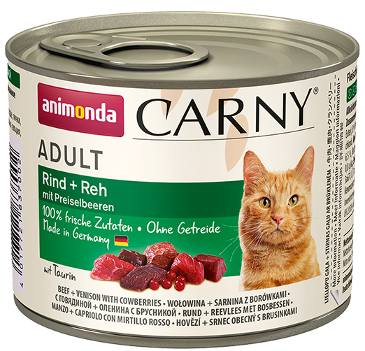 Carny Adult hovězí, srnčí a brusinky - konzerva pro kočky 200 g