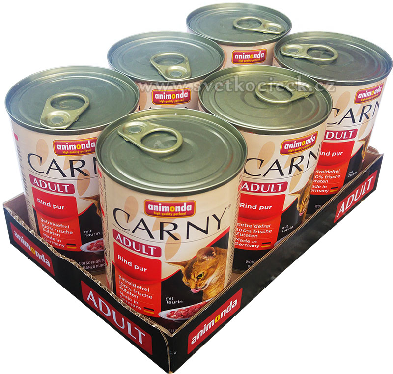 Carny Adult MULTIPACK čisté hovězí - konzerva pro kočky 6x400 g