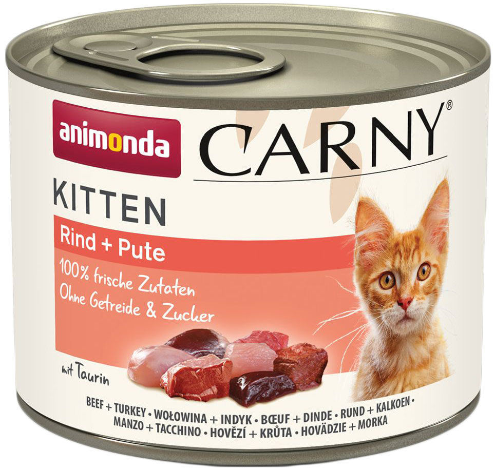 Carny Kitten hovězí a krůta - konzerva pro koťata 200 g