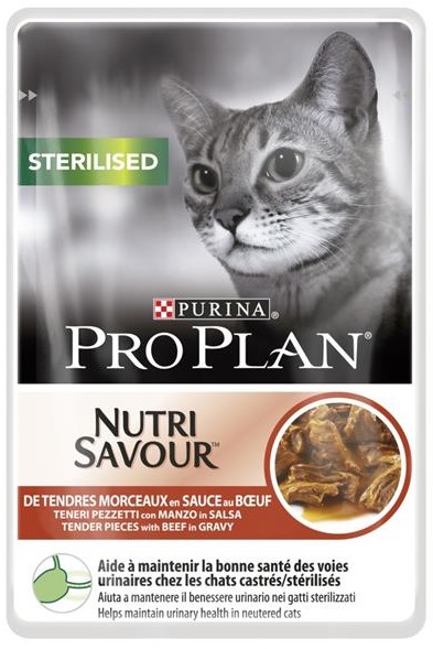Pro Plan Sterilised Beef - kapsička pro kočky 85 g