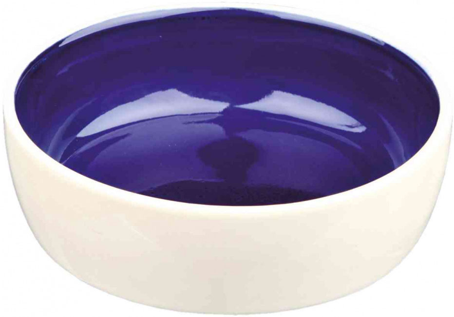 Keramická miska s modrou glazurou pro kočky 12 cm, 0,3 l