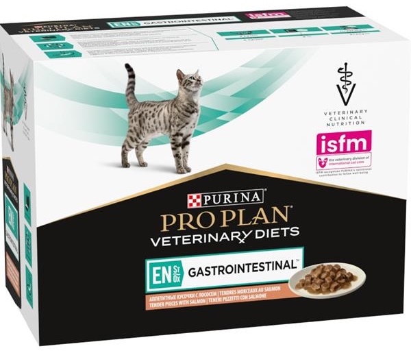 Purina PPVD Feline EN Gastrointestinal Salmon - kapsička 10x85 g