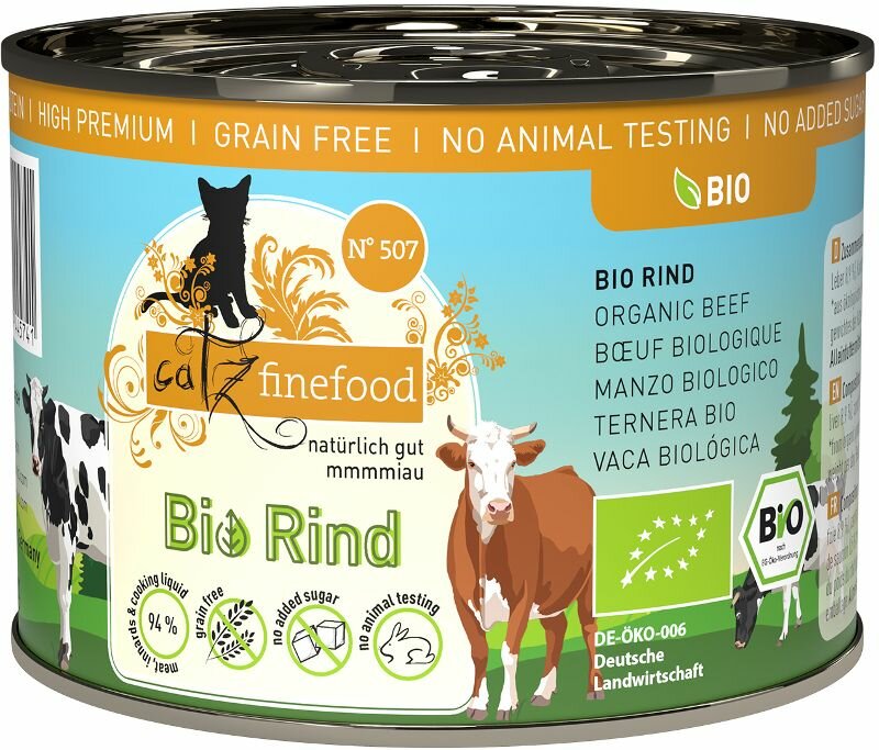 Catz Finefood Bio hovězí - konzerva pro kočky 200 g