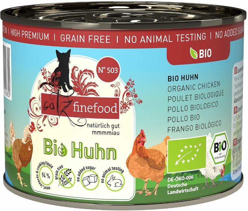 Catz Finefood Bio kuřecí - konzerva pro kočky 200 g
