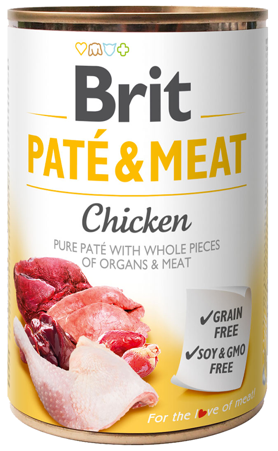 Brit Paté and Meat Chicken - konzerva pro psy 400 g