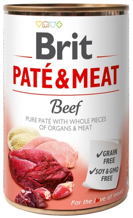 Brit Paté and Meat Beef - konzerva pro psy 400 g