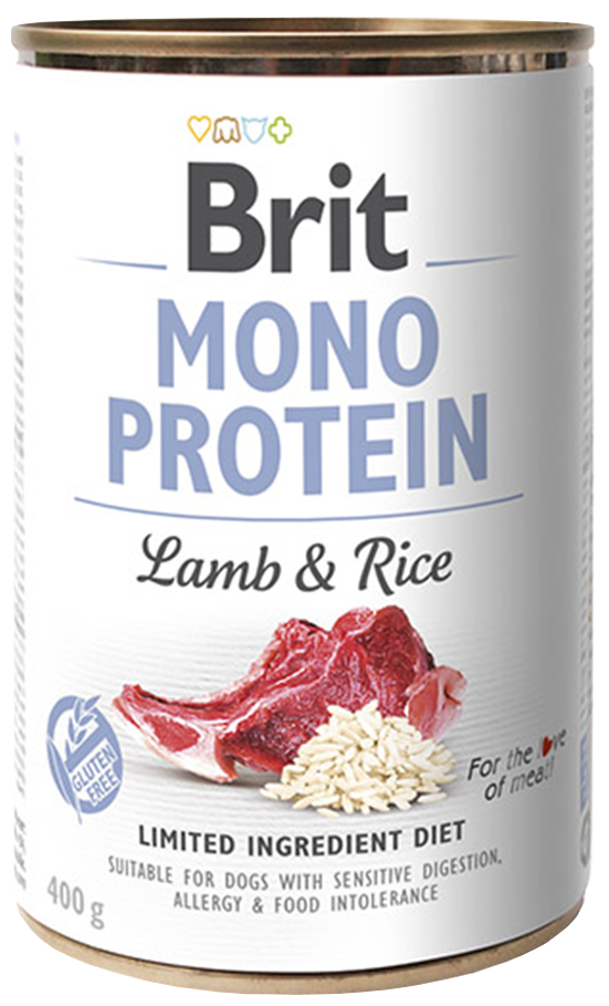Brit Mono Protein Lamb and Rice - konzerva pro psy 400 g