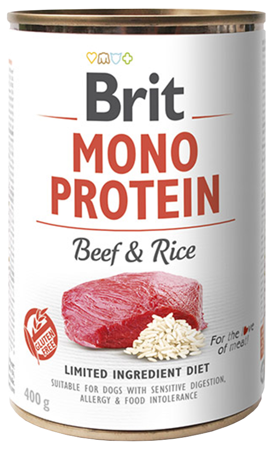 Brit Mono Protein Beef and Rice - konzerva pro psy 400 g