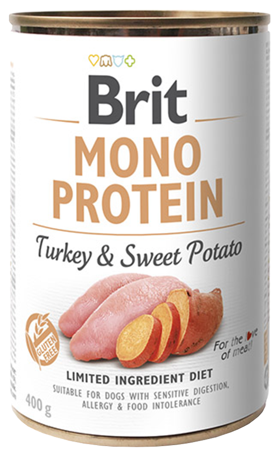 Brit Mono Protein Turkey and Potato - konzerva pro psy 400 g