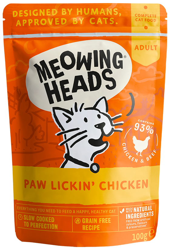 Meowing Heads Paw Lickin Chicken - kapsička pro kočky 100 g