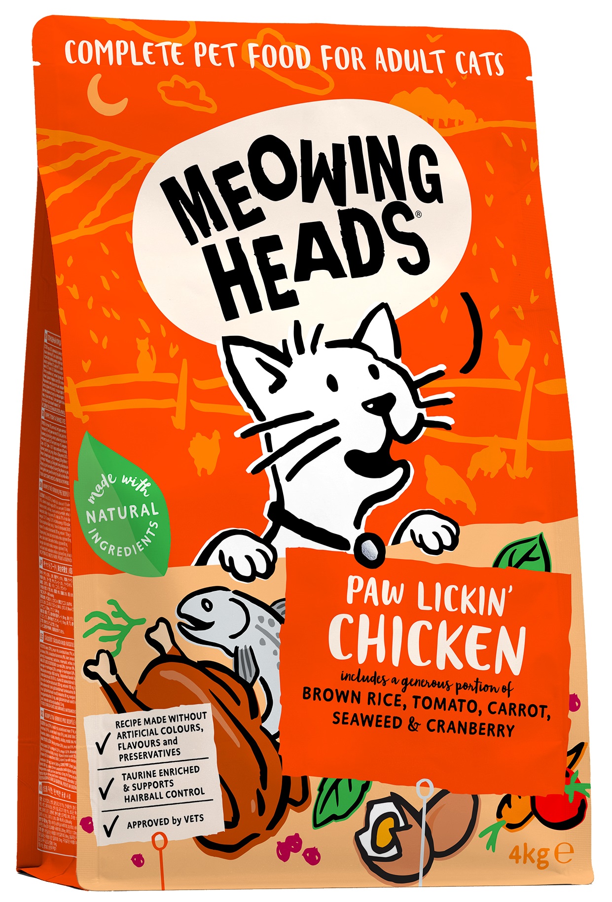 Meowing Heads Paw Lickin Chicken 4 kg